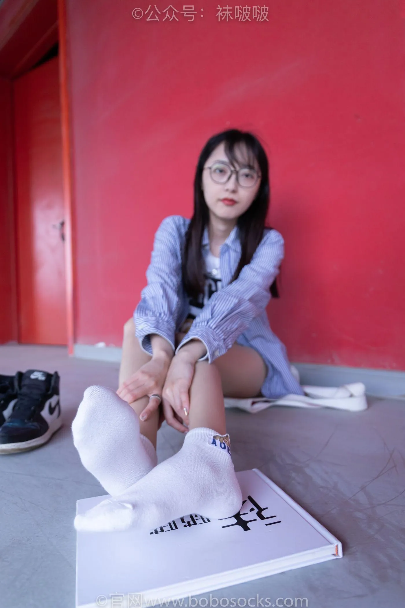 [BoBoSocks袜啵啵]NO.011 稚予-AJ、白色短棉袜、肉丝 [139P]插图8